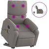VidaXL Electric Massage Recliner Armchair Taupe Fabric 3204868