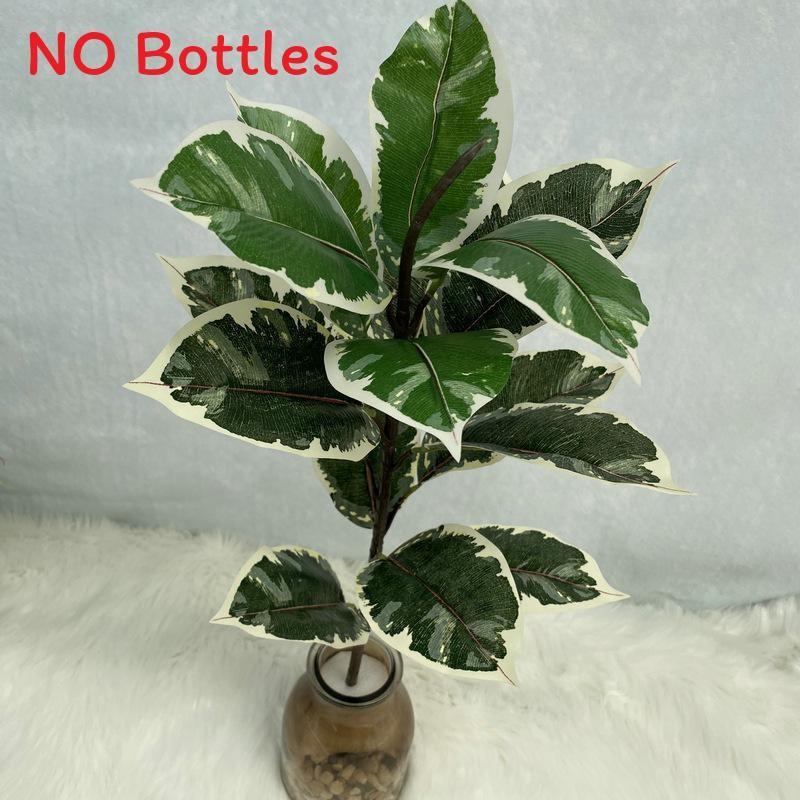 Реалистичное искусственное растение, одиночный стебель, 15 листьев, листва, домашний, свадебный, офисный декор