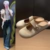 Туфли на мягкой подошве Полутапочки Обувь нового стиля, Стельки, увеличивающие рост на одну стопу, и Шлепанцы с откидным верхом