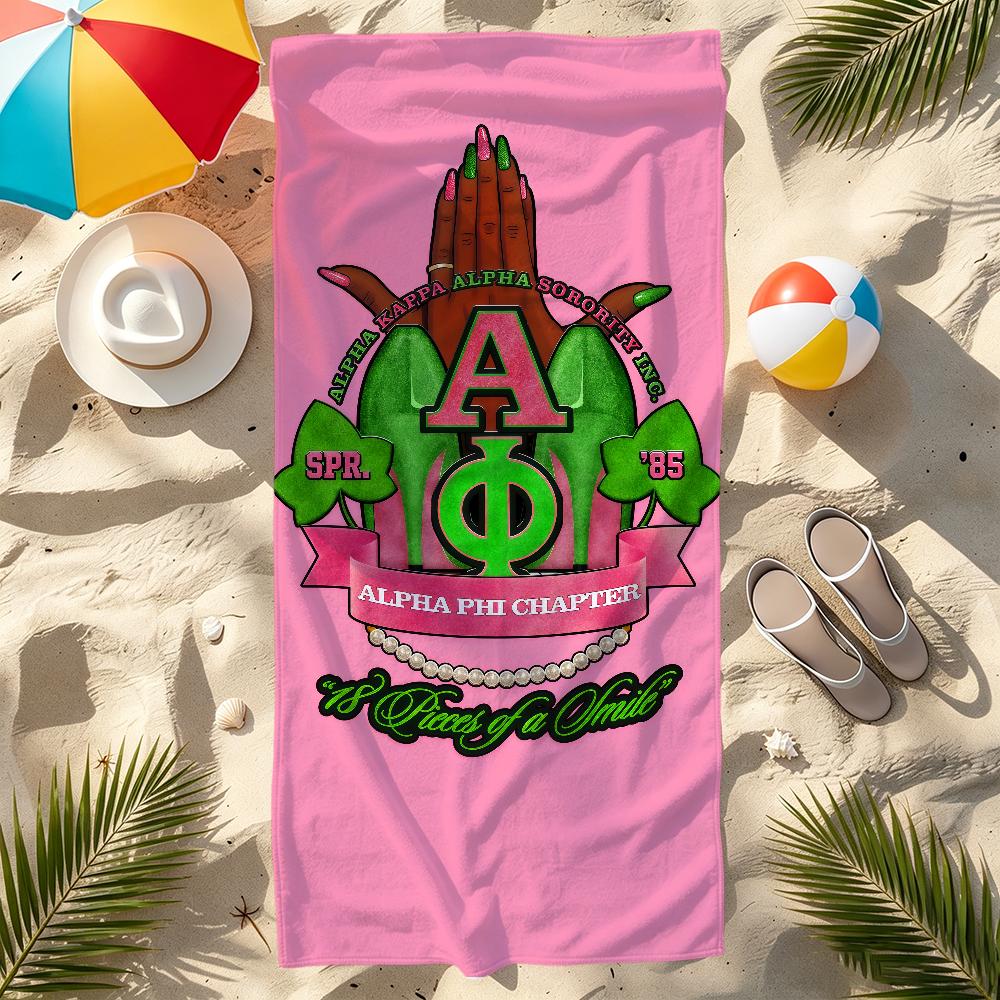 A-alpha-a K-kap-pa Towel Large A-alpha Quick-Drying Microfiber soft Beach Towel for Travel Fitness Sauna Bathing Camping