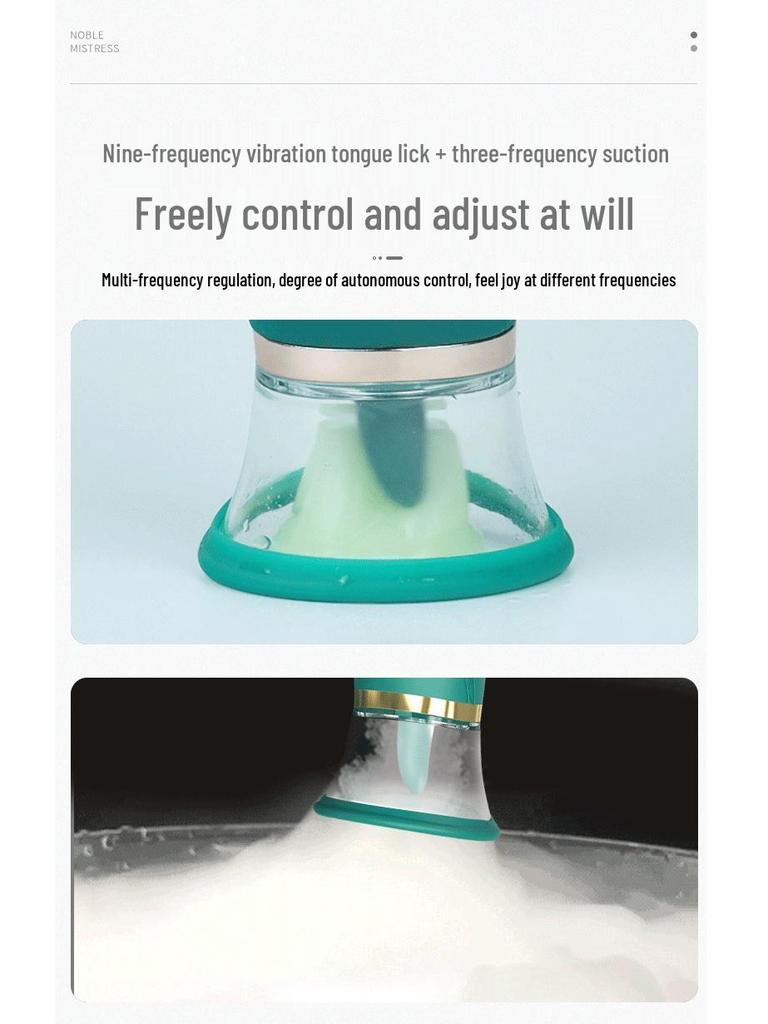 Многочастотный вибратор-присоска и массажер - Сильный вибрационный молокоотсос и электрический стимулятор языка для женщин.
