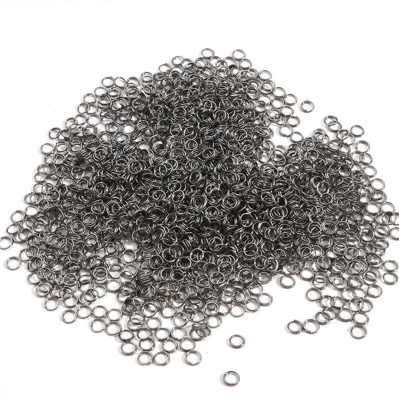 5/6/8/10mm 200-500pcs/bag Popular Iron Double Connecting Loops Rings For Jewelry Making DIY Accessories Split Jump Open Connectors Jewelry Accessory