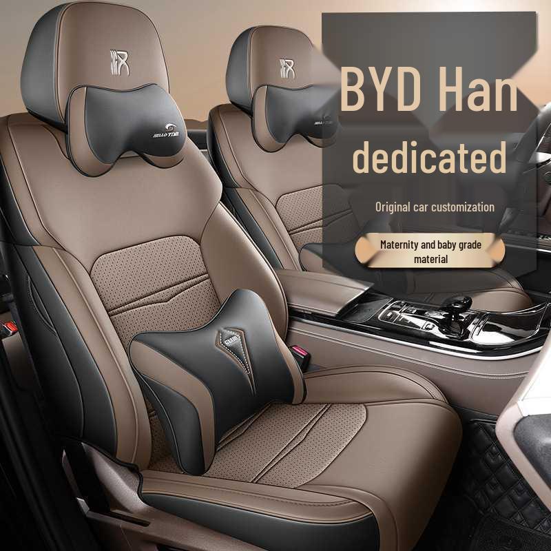Чехлы на сиденья из кожи для BYD Han: Универсальная, всесезонная, пятиместная подушка.