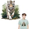 Forest Tiger Iron On Patches Washable Garment Accessory Heat Transfer Diy New Applications For Clothes Diy Craft Supplies