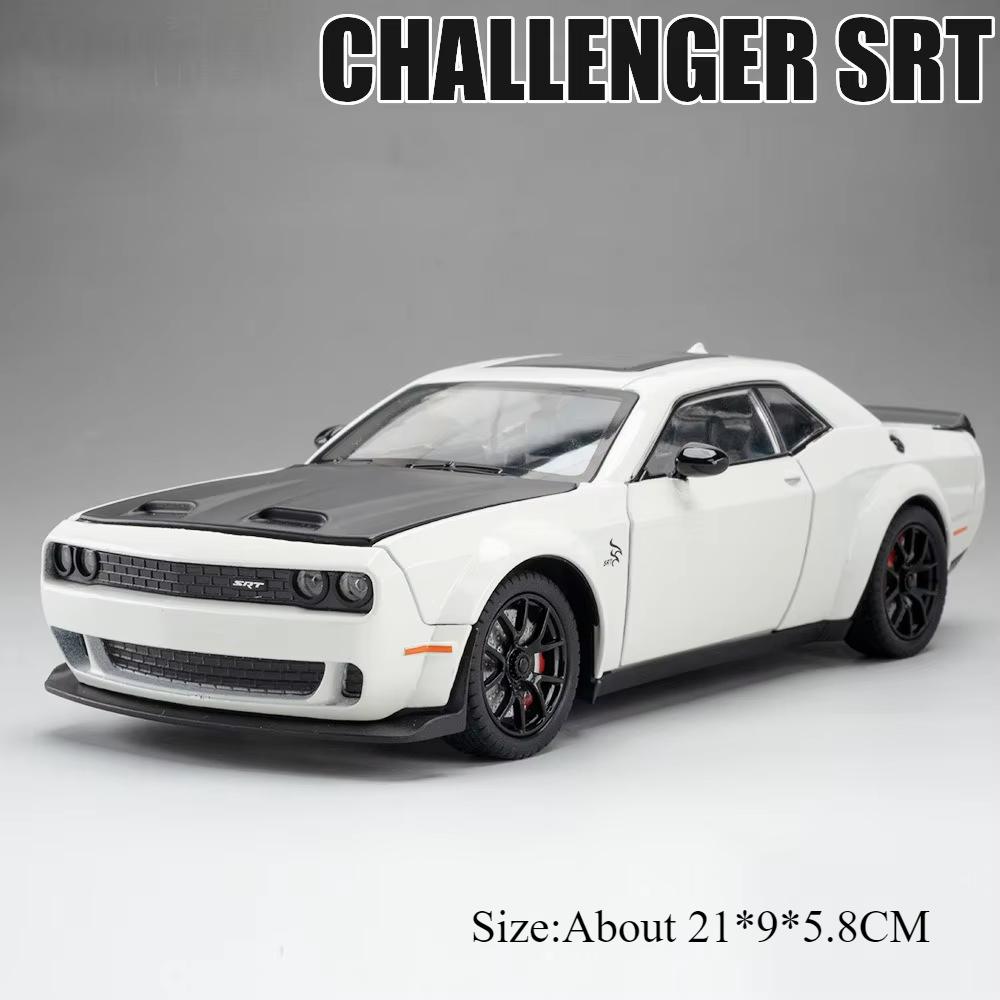 1:24 Viper Hellcat Спортивный Автомобиль Модель Игрушка Сплав Литье под Давлением Звук Свет Оттяжка Колесо Рулевое Управление Гоночные Автомобили Модели Дисплей Украшения