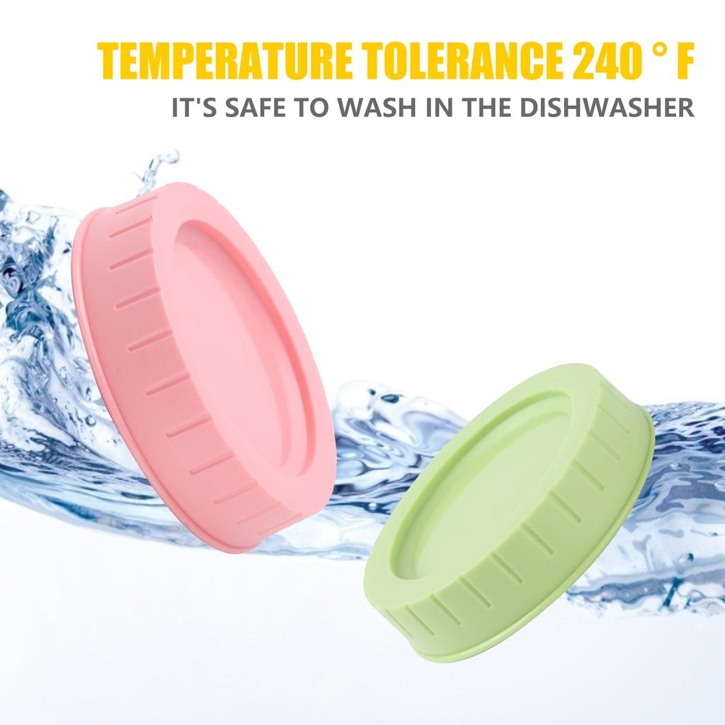 60 шт. Пластиковая крышка для банки Мейсона 70 мм Хорошая герметичность Крышка для консервирования Термостойкая Многоразовая крышка для банки Легко открывается для консервирования Мейсона