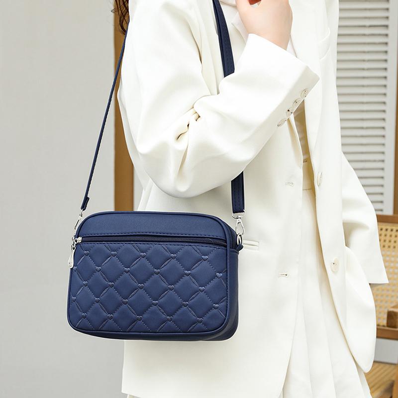 Женская сумка-слинг на ремне, маленькая квадратная, новая стеганая сумка из искусственной кожи, универсальная сумка-мессенджер