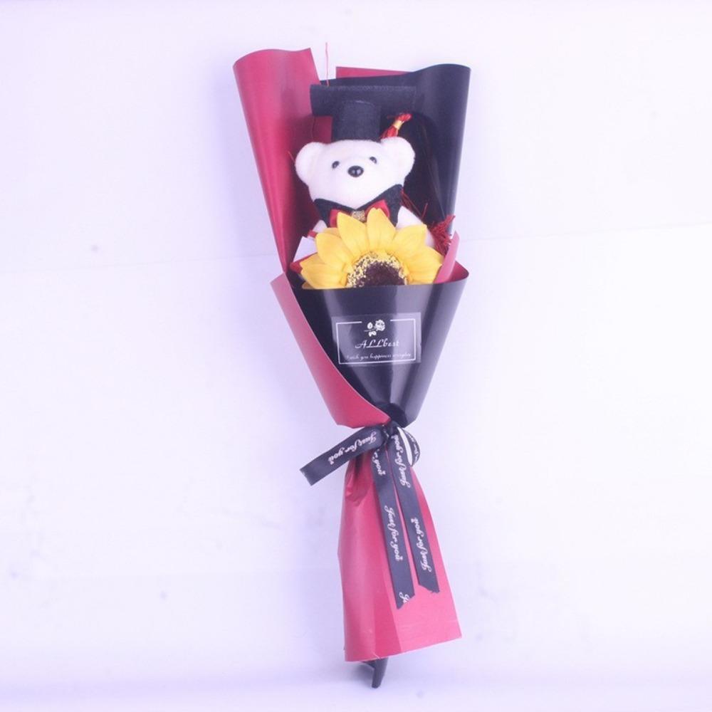 Plush Bear Bear Plush Bouquet Bouquet Decoration Doctoral Bear Toy  Graduation Season