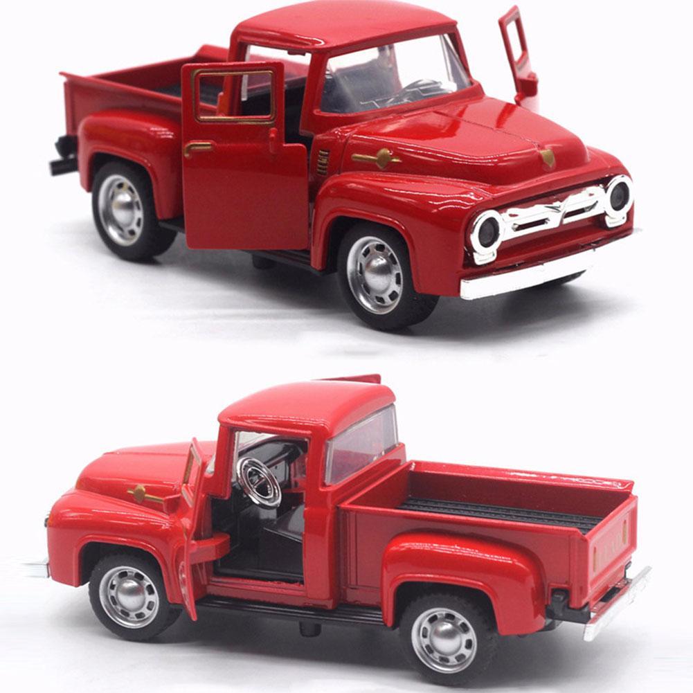 1/2/3PCS 1:32 Die-Cast Metal Pickup Truck Model Red Exquisite Handmade Alloy Car Toy Kids New Year Gift Desk Home Decoration