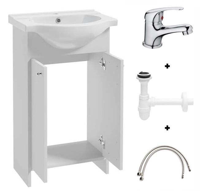Bathroom Set Cabinet with Sink 50 & Faucet and Trap Diana