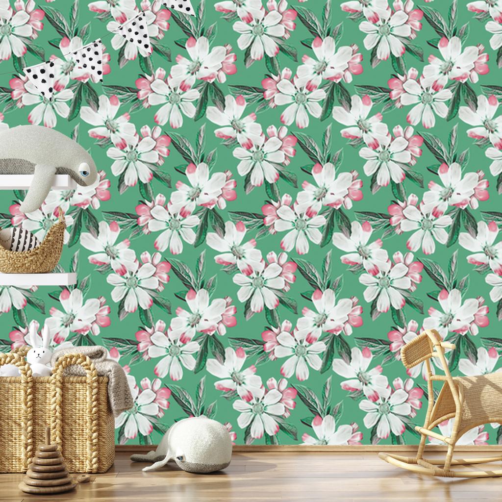 Colorful Flowers Wallpaper for Living Room and Bedroom 50x1000