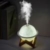 3D Ночник-планета Увлажнитель Тихий USB Мини-увлажнитель воздуха с деревянной подставкой для дома, офиса, спальни, прикроватная лампа, настольный увлажнитель