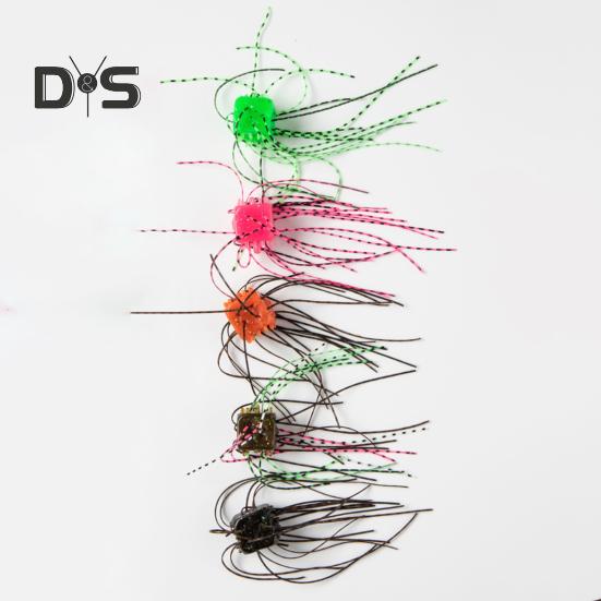 10 шт. 1,4 см/4 г мягкие приманки в форме кубиков с юбкой, медленно тонущие цветные искусственные приманки из ПВХ для ловли пресноводного соленого окуня, сома, рыболовные принадлежности