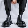 Ботинки Челси Мужские высокие ботинки Британские ботинки-сигареты на платформе с увеличенным голенищем Зимние ботинки Martin 22720-R