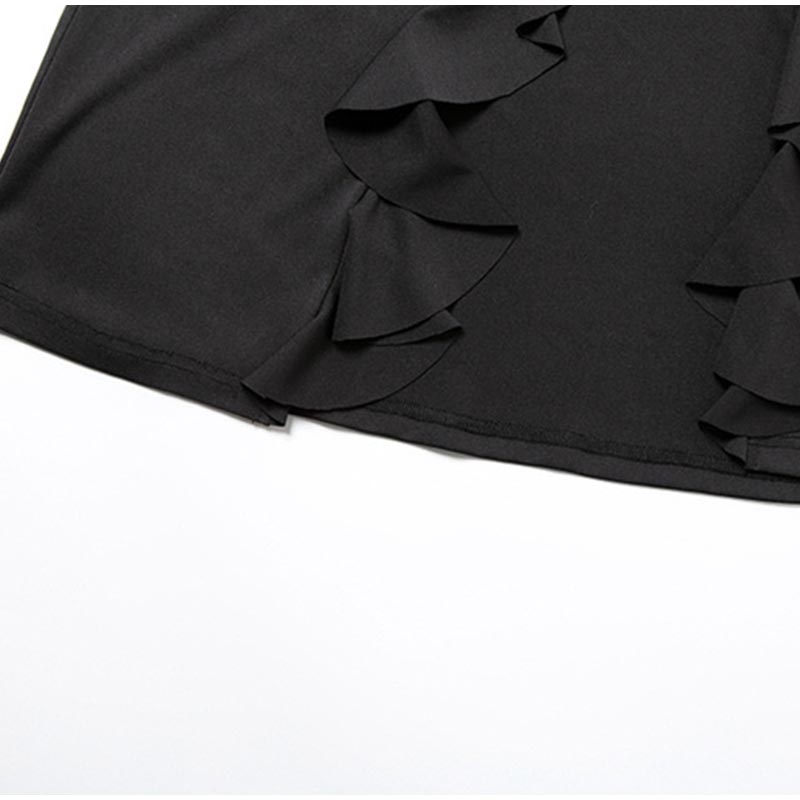 Сексуальное платье-слинг с косым воротником, женское кружевное лоскутное платье с открытой спиной и рукавами, облегающее длинное платье 2025 года, новое женское вечернее платье с оборками и разрезом