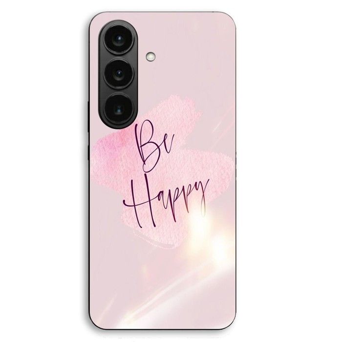 Coque de téléphone - MANIACASE - Samsung Galaxy S26 - Silicone TPU - Noir - Be Happy
