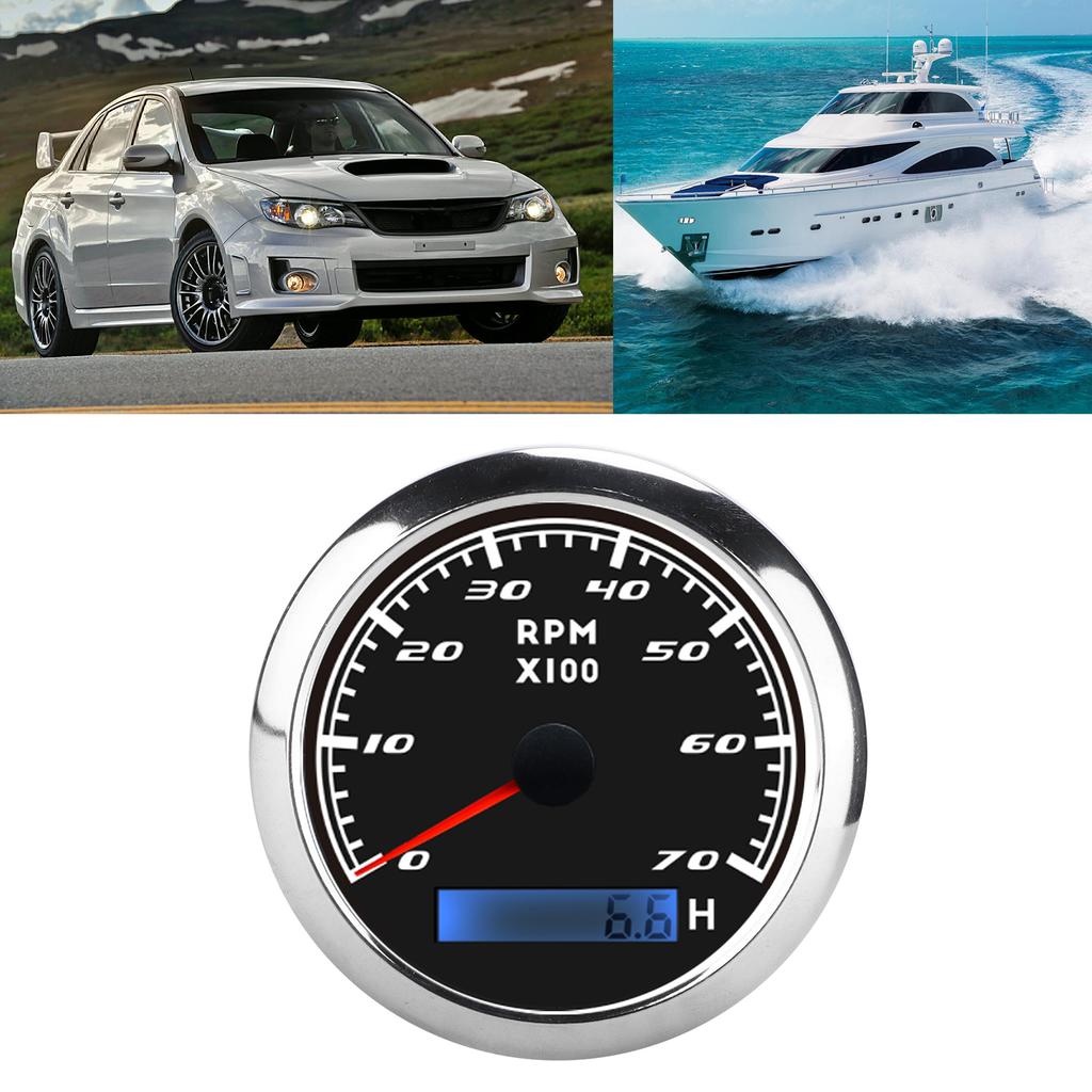 Pointer Tachometer Waterproof Marine Accessory   for Automobiles Boats Yacht RV 9‑32V