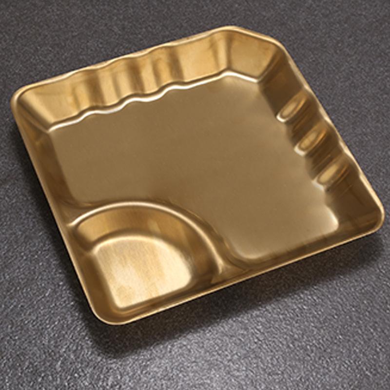 Французский Ретро Форма Ракушки Нержавеющая Сталь Картофель Фри Жареная Курица Тарелка для Закусок Домашнее Хранение Декоративные Тарелкипрочная Нержавеющая Сталь