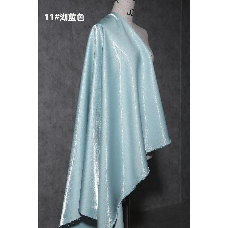 Multi-Color Reflective Fabric Liquid Satin Glossy for Clothes Dresses Diy Hanfu Sewing Designer Smooth Silky Cloth Drape Summer