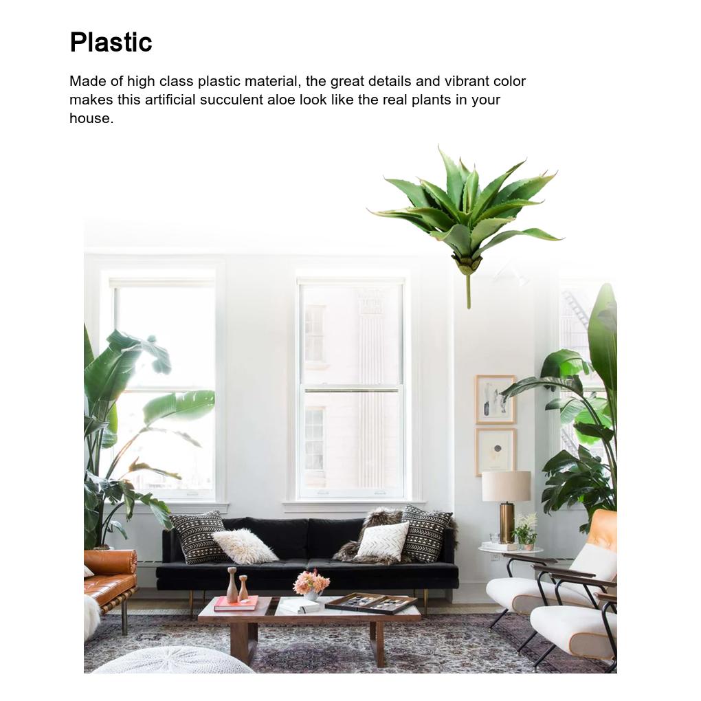 Искусственные суккуленты Пластиковые Большие Алоэ DIY Растения Домашний Сад Балкон Кашпо Ананас Листья Композиция Декор На Открытом Воздухе