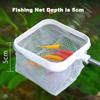 1 шт. аквариумная квадратная рыболовная сеть, выдвижная длинная ручка, рыболовные снасти для ловли рыбы, креветок, танк, чистые рыболовные снасти
