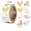 500pcs/roll Round Cat Funny Label Stickers for Packaging Phone Cases Suitcases Laptops Ins Hot Expression Stickers