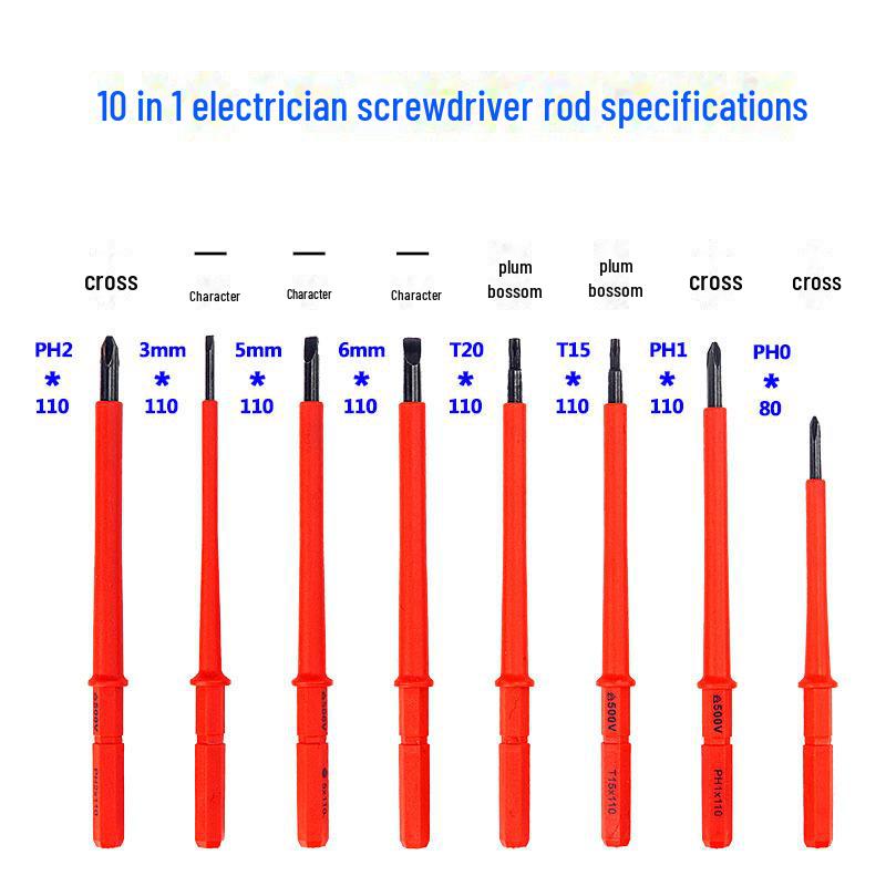 Набор изолированных многофункциональных отверток с сумкой для инструментов для электриков