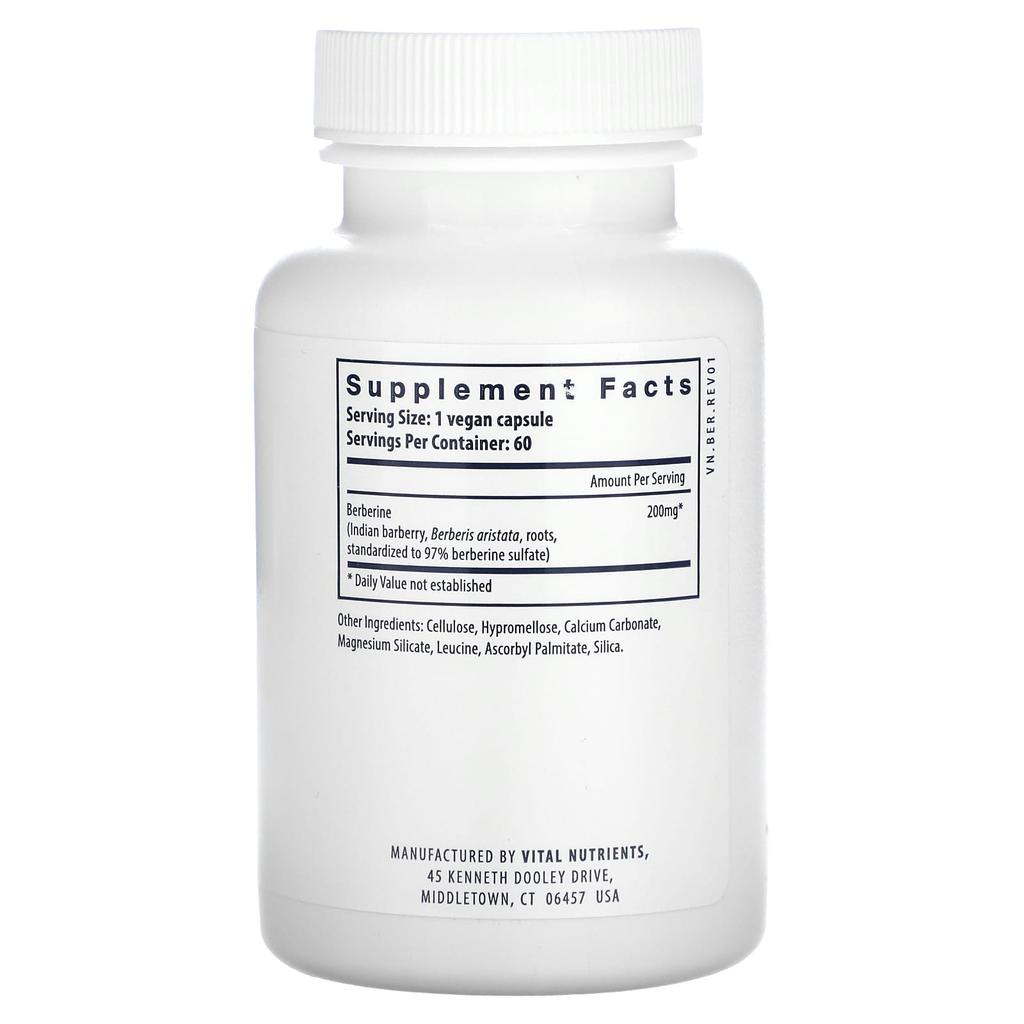 Berberine, 200Mg, 60 Veggie Capsules