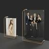 Fashion 6inch/8inch Acrylic Sign Holder Metal Stand Elegant Poster Display Frame Table Display Menu Holder Rack Restaurant Menu