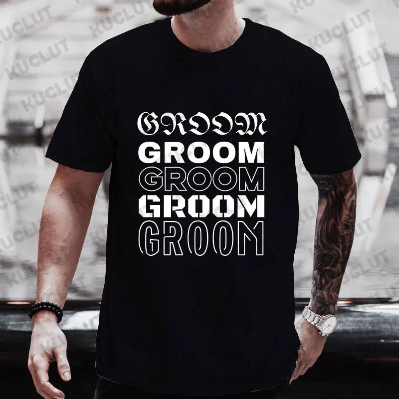 Team Groom Squad T-shirt Engagement Wedding Graphic Y2k Evg Tops Best Man Blouses Boyfriend Single Farewell Bachelor Party Tees