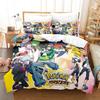 Cartoon Animation Digital Printing Bedding Quilt Cover Microfiber Polyester Cotton Three-Piece Set
