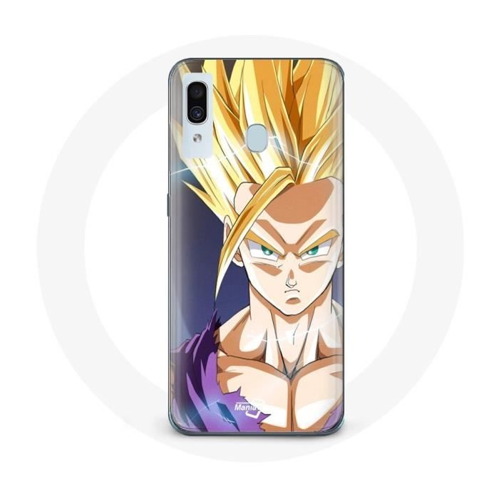 Чехол для Samsung Galaxy A30 Dragon Ball Манга Сон Гоку Злое лицо