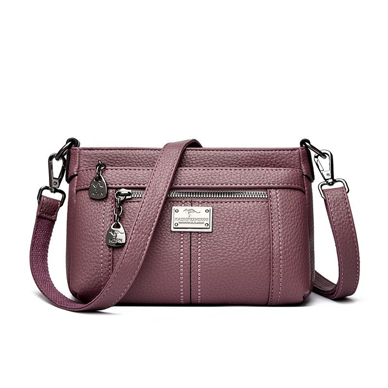 Soft Leather Versatile Middle-aged Mom Bag Large-capacity Single-shoulder Crossbody Bag