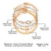 2023 Summer Butterfly Anklet Fashion Gold 5 Piece Ornament Luxury Women Sexy Beach Snake Pendant Crystal Diamond Anklet Accessory Gift Anklet Set Set