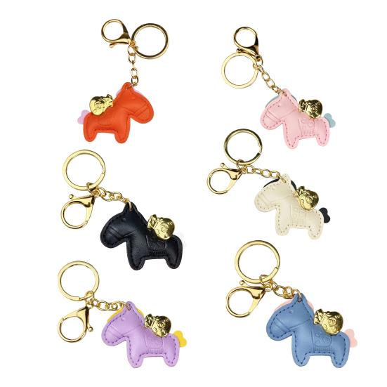 Подвеска-брелок в виде лошади, компактный мини-брелок, ручная работа, шарм в виде лошади из искусственной кожи, аксессуары для сумок, кошельков, рюкзаков