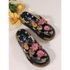 Ethnic Style Plum Blossom Totem Thick Sole Cool Slippers for Women Summer New Style Matsuke Heel Baotou Slippers for Women Non Slip Slippers