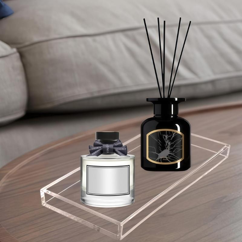 Multifunctional Waterproof Acrylic Soap Sponge Holder Tray for Bathroom Vanities and Countertop Essential Organization