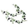 2pcs Artificial Black Rose Vine 78.7in Unique Faux Rose Vine Garland for Wedding Holiday Wall Decoration