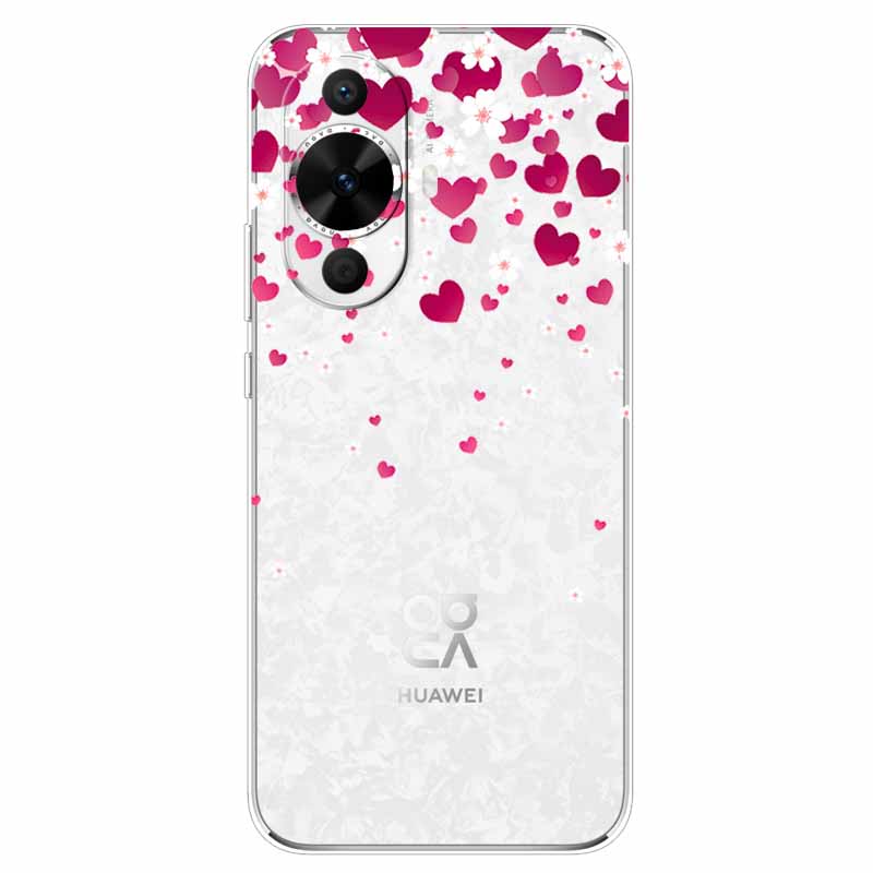 Чехол для Huawei Nova 12s Цветы Прозрачный ТПУ Силикон Funda Capa для Huawei nova 12s Мягкие Чехлы Nova12S 12 s Прозрачный Coque сумка