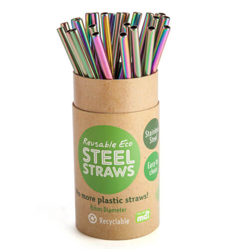 8 мм радужные металлические стальные трубочки (30 шт.)