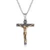 Christ Crucifix Cross Necklace 925 Silver Metal Allergy Pendant Amulet Accessory Men's Women's