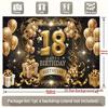 2D flat 2D flat banner, 1 piece, background decoration for 18th birthday party, polyester banner decoration