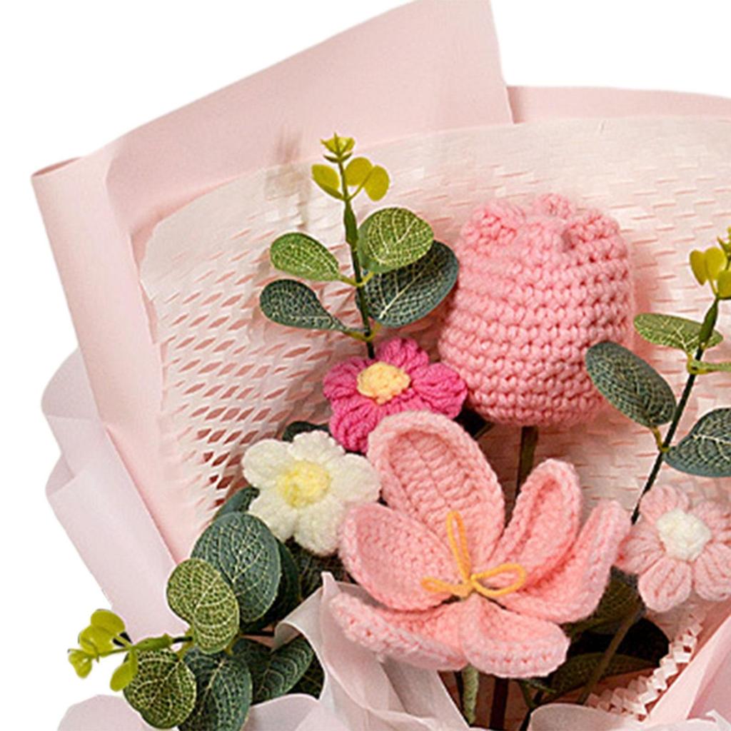 Букет тюльпанов крючком. Украшение. Готовый вязаный букет ручной работы для подарков на День матери. Вечеринка, день рождения, дома, свадьба.