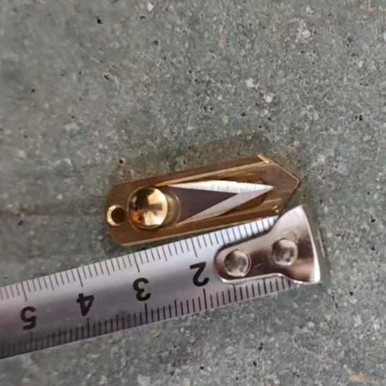 Мини-нож-брелок EDC из латуни - Креативный выдвижной канцелярский нож