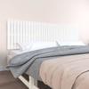 824829 vidaXL Wall-mounted Headboard White 204x3x60 Cm Solid Pine Wood