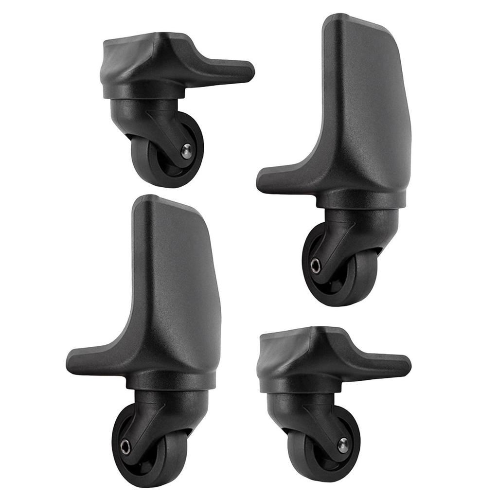 Сверхпрочные сменные колеса для багажа, вращение на 360 градусов, 4 шт., прочные для ремонта, черные