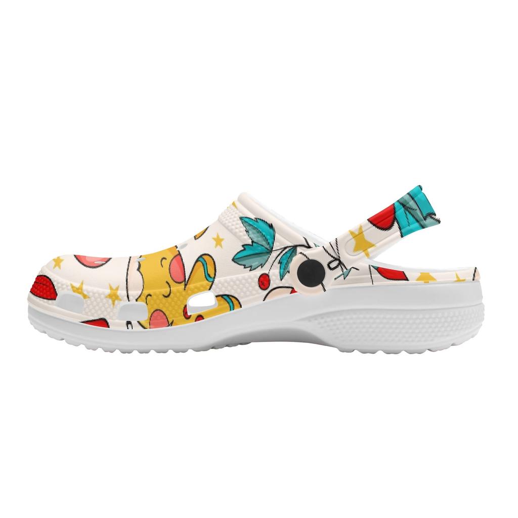 Cartoon Printed EVA Casual Clogs Men Women Soft Sole Lightweight Soft Slip On Sandals Slippers Summer Daily Leisure Shoes