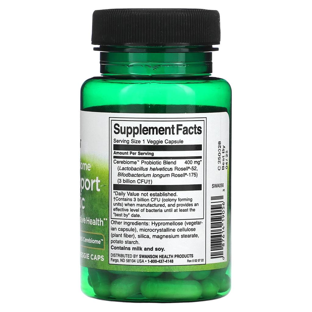 Happy Microbiome Stress Support Probiotic, 3 миллиарда КОЕ, 30 вегетарианских капсул