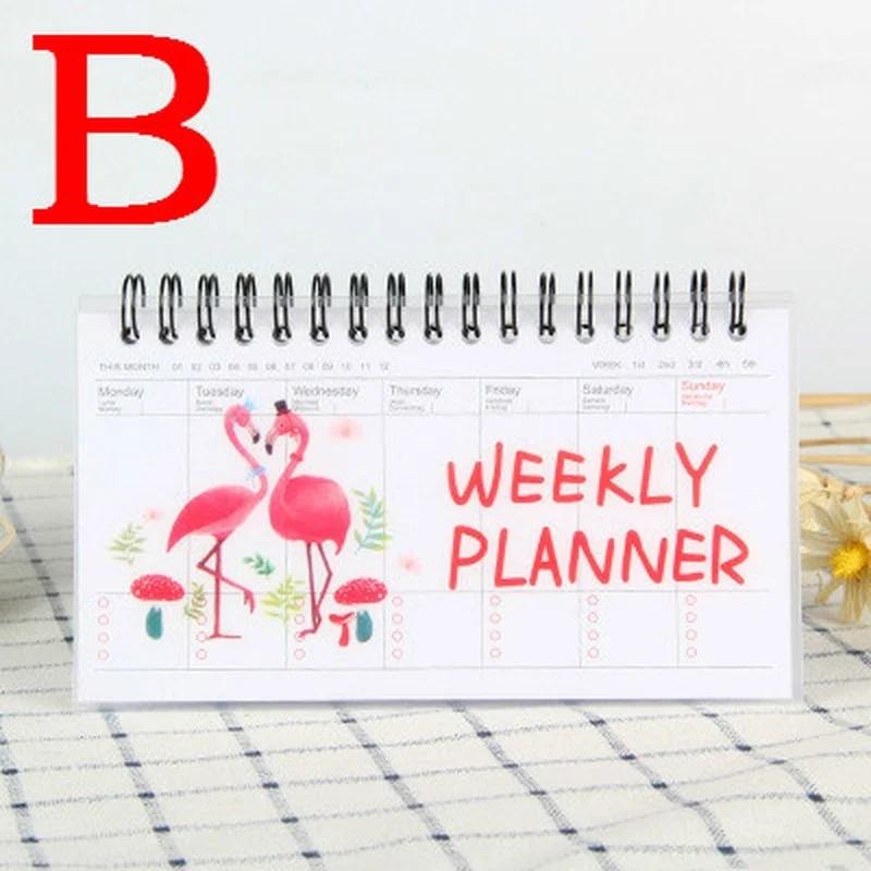 1 шт. обучающая катушка блокнот дневник журнал еженедельный ежемесячный планировщик школьные принадлежности органайзер расписание милый канцелярский ежедневник