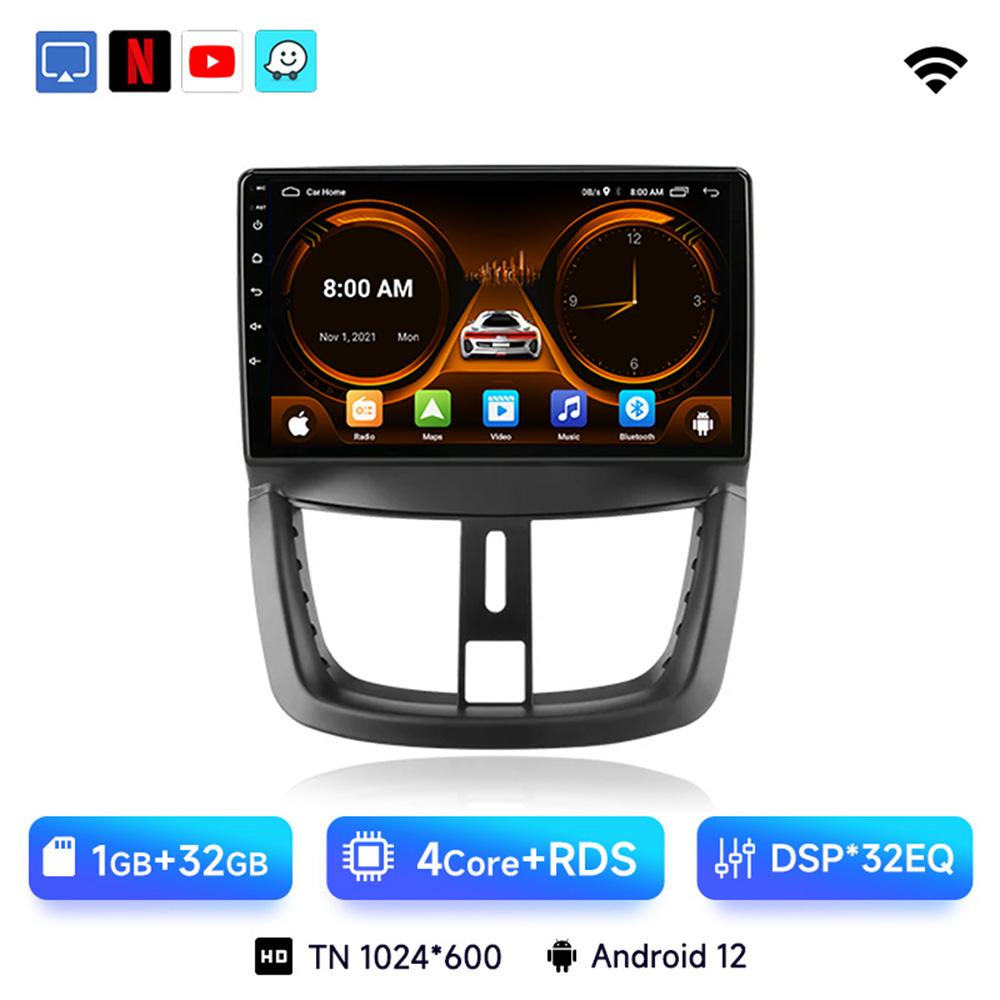 JIUYIN 9 Inch Car Radio For Peugeot 207 207CC 2006 - 2015 Android 13 wireless CarPlay Auto car intelligent systems No 2din DVD